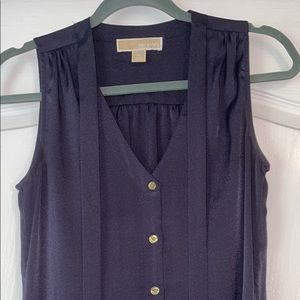 Navy Michael Kors Button Down Top